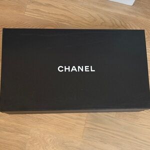 CHANEL Black Gift Box with White Logo